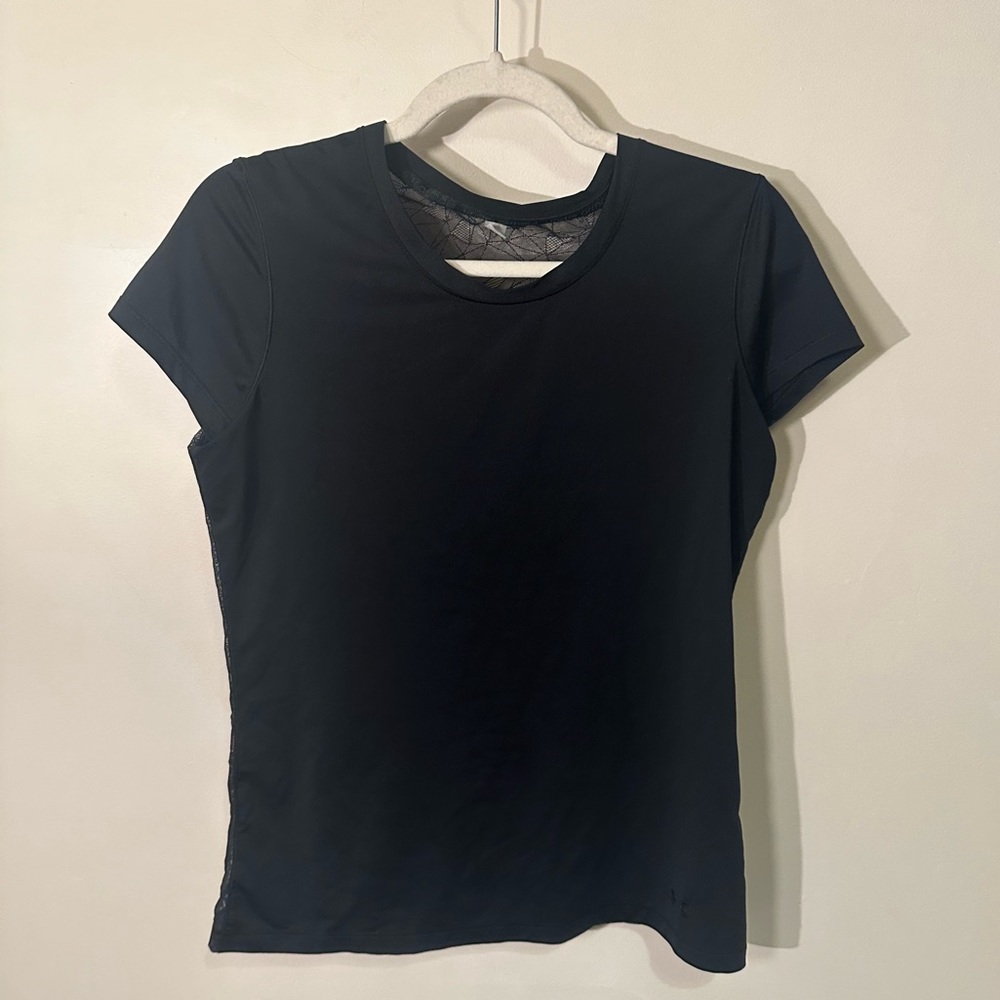 Black Under Armour workout top